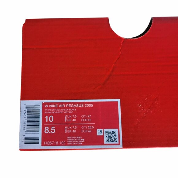 Nike Air Zoom Pegasus 2005 10 Women Running Shoes White Green Sneaker HQ5718-102 - Picture 8 of 11